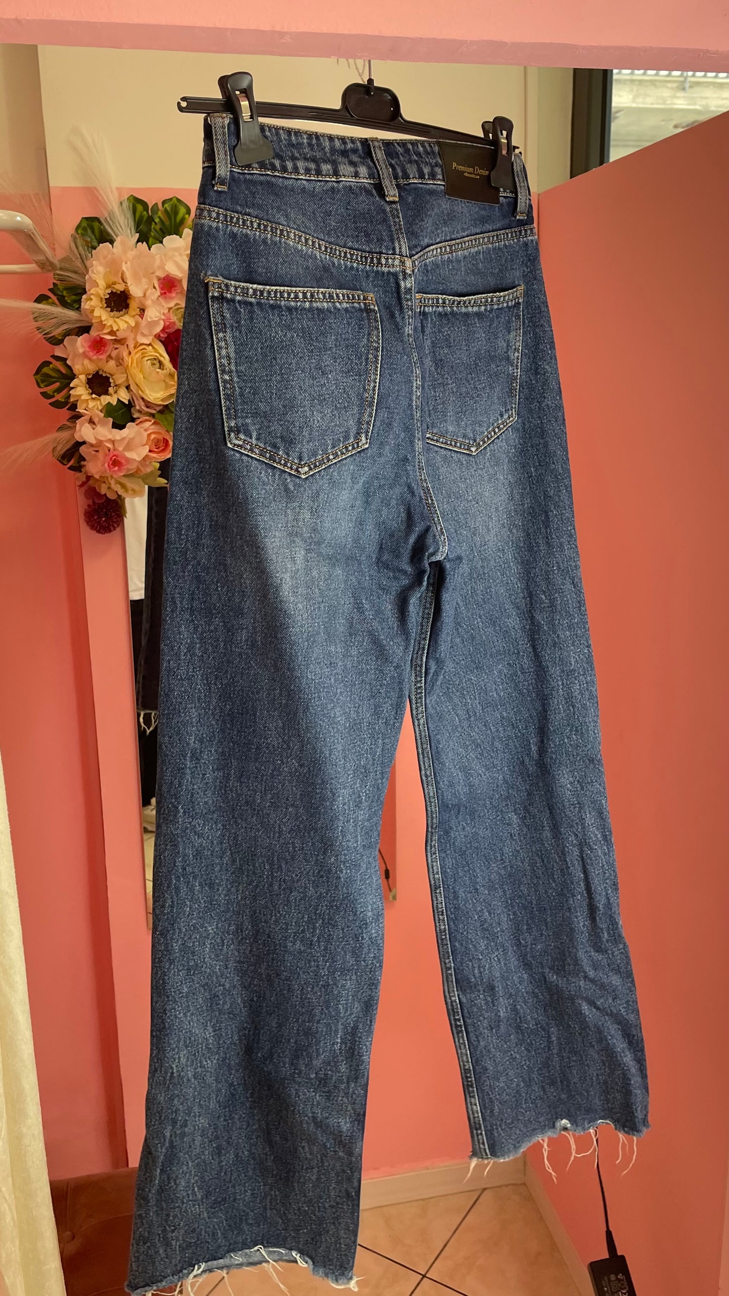 JEANS WIDE LEG VITA ALTA TAGLIA S