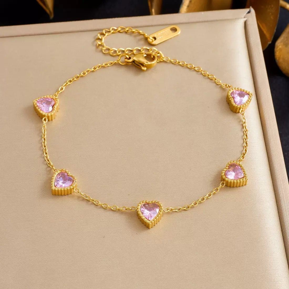 BRACCIALE CUORE ROSA 💗