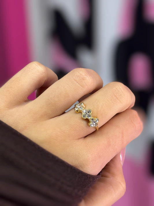 ANELLO FIORI PAVÈ ✨