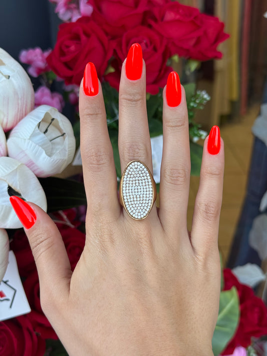 ANELLO PAVE’ OVALE