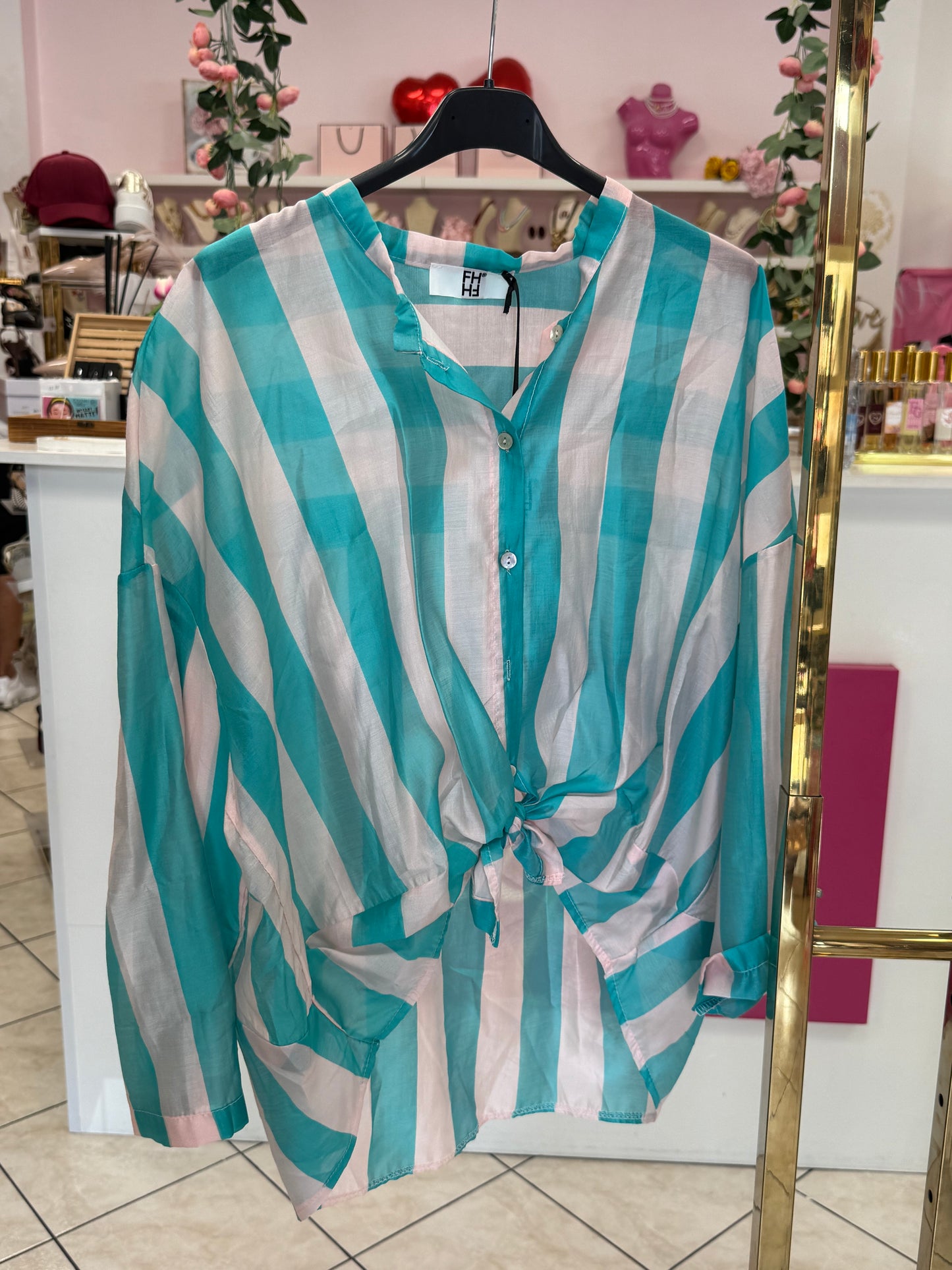 CAMICIA COREANA AZZURRA