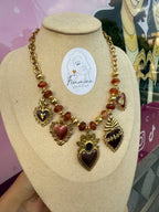 COLLANA CUORE AMBRA 🤎