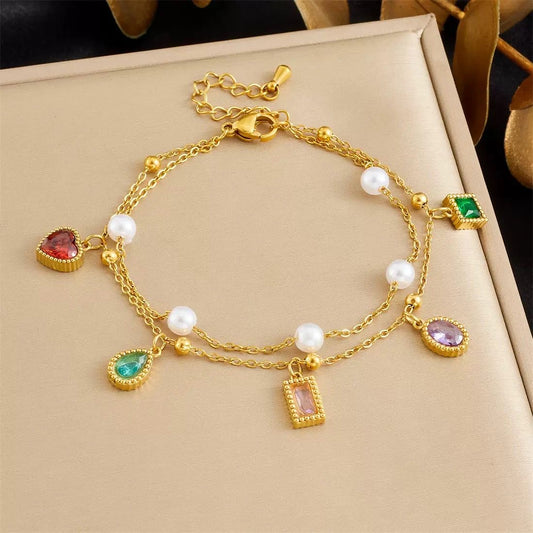 BRACCIALE DOPPIA PERLA ✨