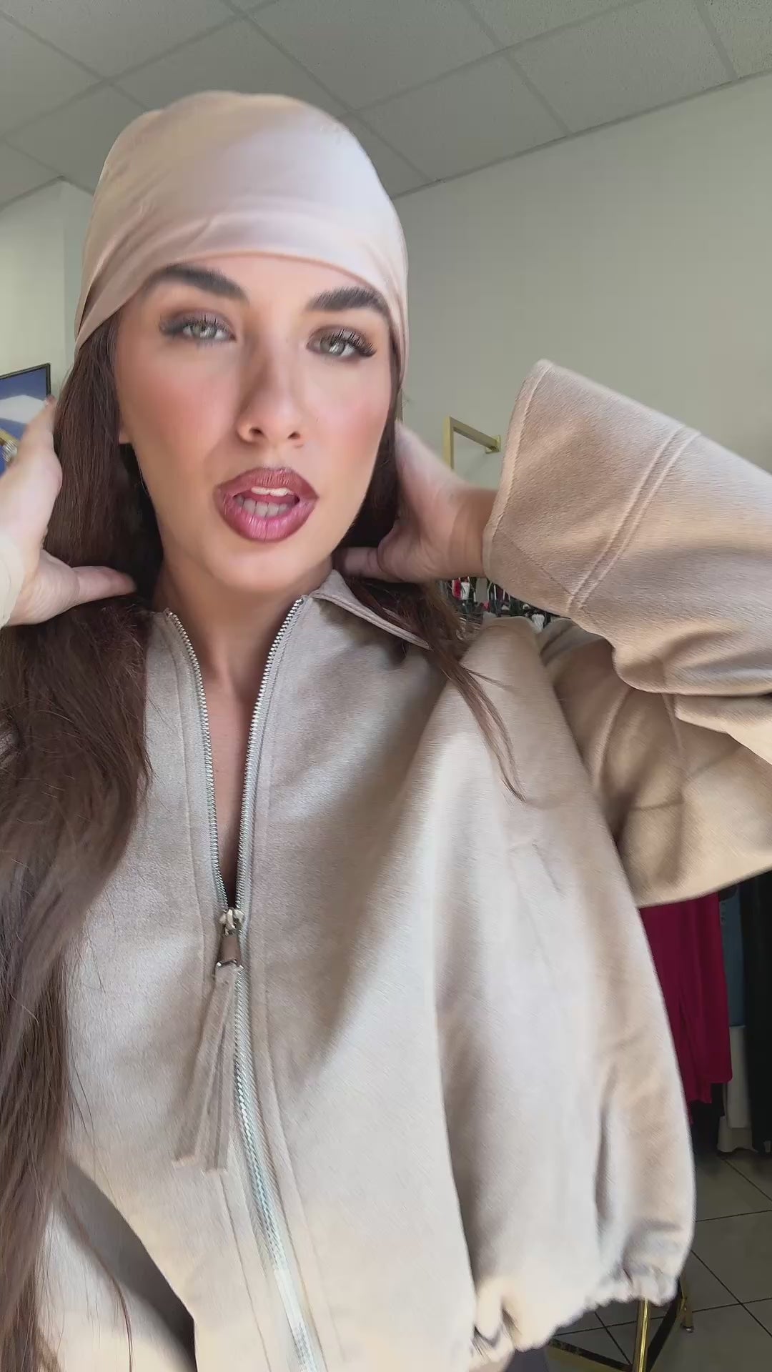 BOMBER CAMOSCIO TOP QUALITY